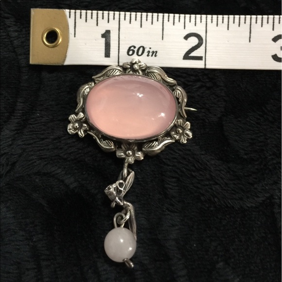 CAROL FELLEY VNTG “Tinkerbell” like fairy /Sterling Silver Rose Quartz Brooch